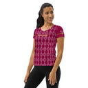 Sports Talk: Wanna Play Tennis Rackets Athletic Tee for Women (white rackets)