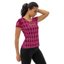 Sports Talk: Wanna Play Tennis Rackets Athletic Tee for Women (white rackets)
