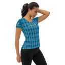 Sports Talk: Wanna Play Tennis Rackets Athletic Tee for Women (white rackets)