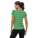 Sports Talk: Wanna Play Tennis Rackets Athletic Tee for Women (white rackets)