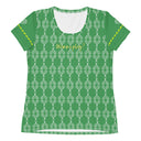 Sports Talk: Wanna Play Tennis Rackets Athletic Tee for Women (white rackets)