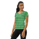 Sports Talk: Wanna Play Tennis Rackets Athletic Tee for Women (white rackets)