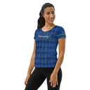Sports Talk: Wanna Play Tennis Rackets Athletic Tee for Women (grey rackets)