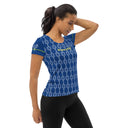 Sports Talk: Wanna Play Tennis Rackets Athletic Tee for Women (white rackets)
