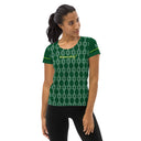Sports Talk: Wanna Play Tennis Rackets Athletic Tee for Women (white rackets)