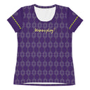 Sports Talk: Wanna Play Tennis Rackets Athletic Tee for Women (grey rackets)