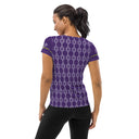 Sports Talk: Wanna Play Tennis Rackets Athletic Tee for Women (white rackets)