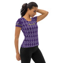 Sports Talk: Wanna Play Tennis Rackets Athletic Tee for Women (white rackets)