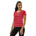 Sports Talk: Wanna Play Tennis Rackets Athletic Tee for Women (white rackets)