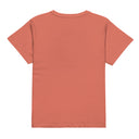 back red sorbet Women’s waist length Stay Salty tee featuring a black Malshi (Maltese Shih Tzu) puppy graphic