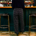 Pants – Victoria Island Dahlia Monochrome Charm (Unisex Lightweight Wide-leg Pants)