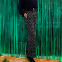 Pants – Victoria Island Dahlia Monochrome Charm (Unisex Lightweight Wide-leg Pants)