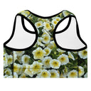 Nature: Victoria Island Petunias Padded Sports Bra - Black Trim