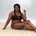Holidays: Halloween Lit Jack Padded Sports Bra - Black - Images On Me