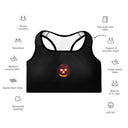 Holidays: Halloween Lit Jack Padded Sports Bra - Black - Images On Me