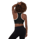 Sports: Tennis Rackets Padded Sports Bra - White Trim