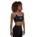 Sports: Tennis Rackets Padded Sports Bra - White Trim