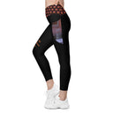 Holidays: Halloween Lady Apparition Leggings Crossover Waist with Pockets - Images On Me