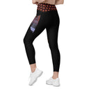 Holidays: Halloween Lady Apparition Leggings Crossover Waist with Pockets - Images On Me