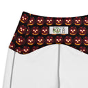 Holiday Limited: Lit Jack Halloween Leggings Crossover Waist with Pockets - Images On Me