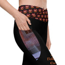 Holidays: Halloween Lady Apparition Leggings Crossover Waist with Pockets - Images On Me