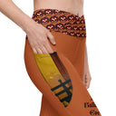 Holidays: Halloween Clergy Apparition Leggings Crossover Waist with Pockets - Images On Me