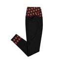 Holiday Limited: Lit Jack Halloween Leggings Crossover Waist with Pockets - Images On Me