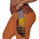 Holidays: Halloween Clergy Apparition Leggings Straight Waist with Pockets - Images On Me