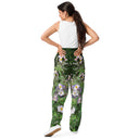 Pants – Historic Scottish Highland Castle Garden Flowers (Unisex Wide-leg Joggers)