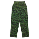 Pants – Historic Scottish Highland Castle Garden Hedge and Flowers (Unisex Wide-leg Joggers)