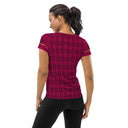 Sports Talk: Wanna Play Tennis Rackets Athletic Tee for Women (black rackets)