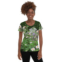 Nature: Historic Scottish Highland Castle Garden Flowers Athletic Tee for Women
