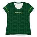 Sports Talk: Wanna Play Tennis Rackets Athletic Tee for Women (black rackets)
