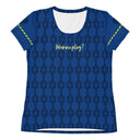 Sports Talk: Wanna Play Tennis Rackets Athletic Tee for Women (black rackets)