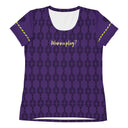 Sports Talk: Wanna Play Tennis Rackets Athletic Tee for Women (black rackets)
