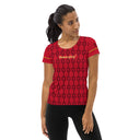 Sports Talk: Wanna Play Tennis Rackets Athletic Tee for Women (black rackets)