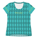 Sports Talk: Wanna Play Tennis Rackets Athletic Tee for Women (black rackets)