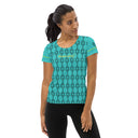 Sports Talk: Wanna Play Tennis Rackets Athletic Tee for Women (black rackets)