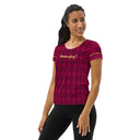 Sports Talk: Wanna Play Tennis Rackets Athletic Tee for Women (black rackets)