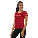 Sports Talk: Wanna Play Tennis Rackets Athletic Tee for Women (black rackets)
