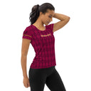 Sports Talk: Wanna Play Tennis Rackets Athletic Tee for Women (black rackets)