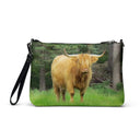 bag - crossbody (sleek)-God's Creatures: Highland Cattle Crossbody Bag-3-images on me