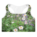 Nature: Historic Scottish Highland Castle Garden Flowers Padded Sports Bra - images on me