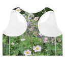 Nature: Historic Scottish Highland Castle Garden Flowers Padded Sports Bra - images on me