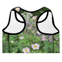 Nature: Historic Scottish Highland Castle Garden Flowers Padded Sports Bra - images on me