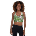 bra - sports-Nature: Historic Scottish Highland Castle Garden Flowers Padded Sports Bra-8-images on me