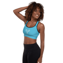 Sports: Tennis Rackets Padded Sports Bra - Black Trim - images on me