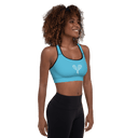 Sports: Tennis Rackets Padded Sports Bra - Black Trim - images on me