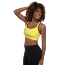 Sports: Tennis Rackets Padded Sports Bra - Black Trim - images on me