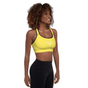 Sports: Tennis Rackets Padded Sports Bra - Black Trim - images on me